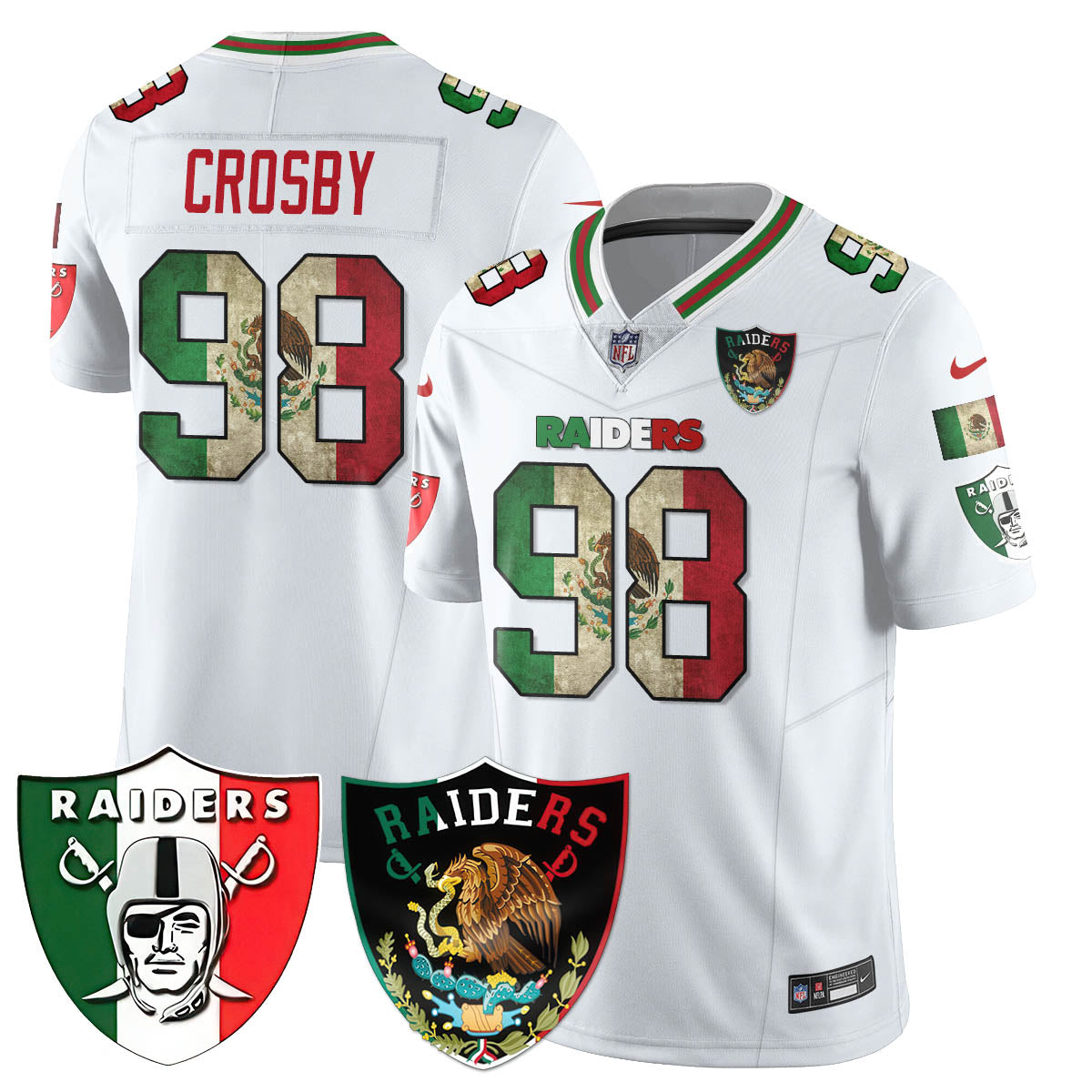 Las Vegas Raiders Mexico Vapor Limited Jersey - All Stitched