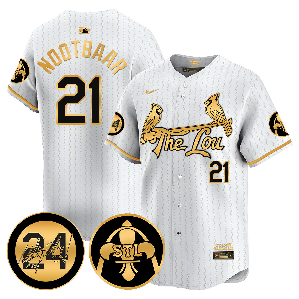 Cardinals 2024 City Connect Jersey TLA - Whitey Herzog Memorial Patch - All Stitched
