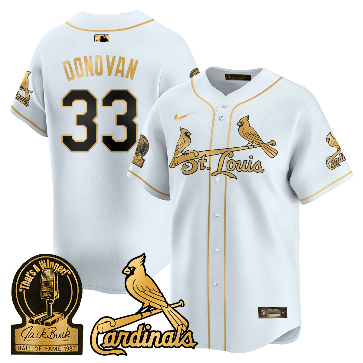 St. Louis Cardinals Jack Buck Limited Jersey - All Stitched