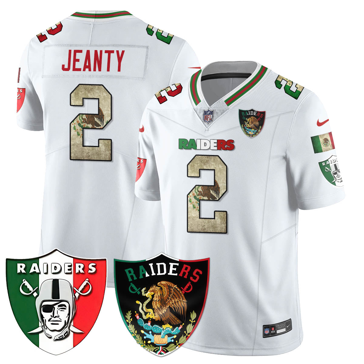 Las Vegas Raiders Mexico Vapor Limited Jersey - All Stitched