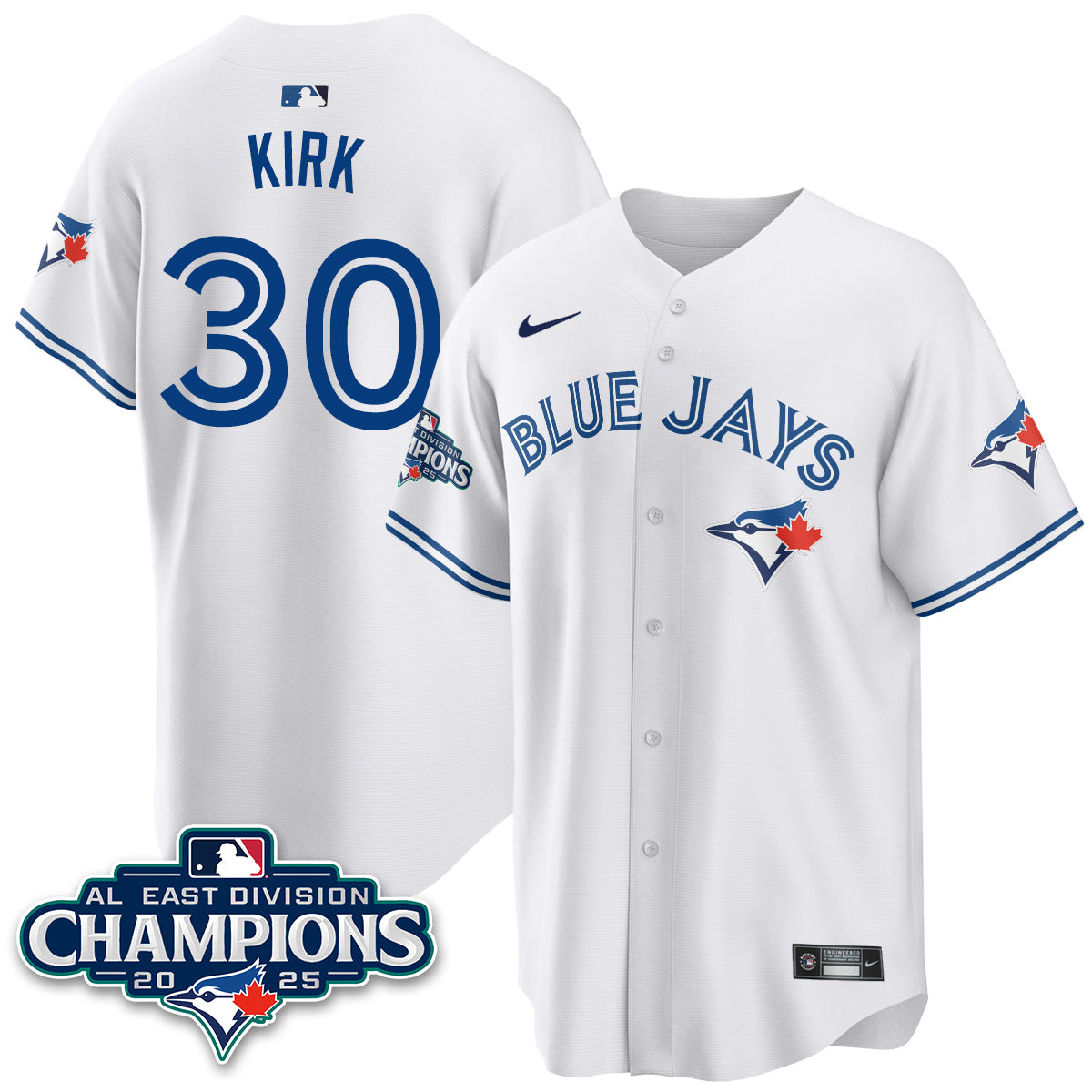 Toronto Blue Jays AL East Division Champions Jersey - All Stitched