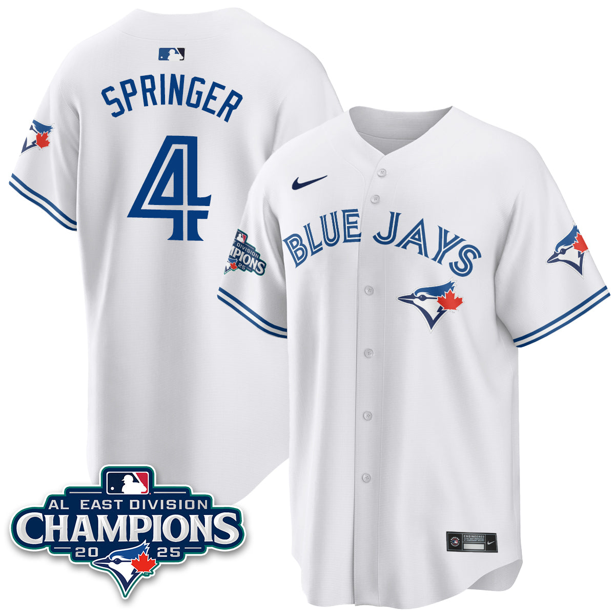 Toronto Blue Jays AL East Division Champions Jersey - All Stitched