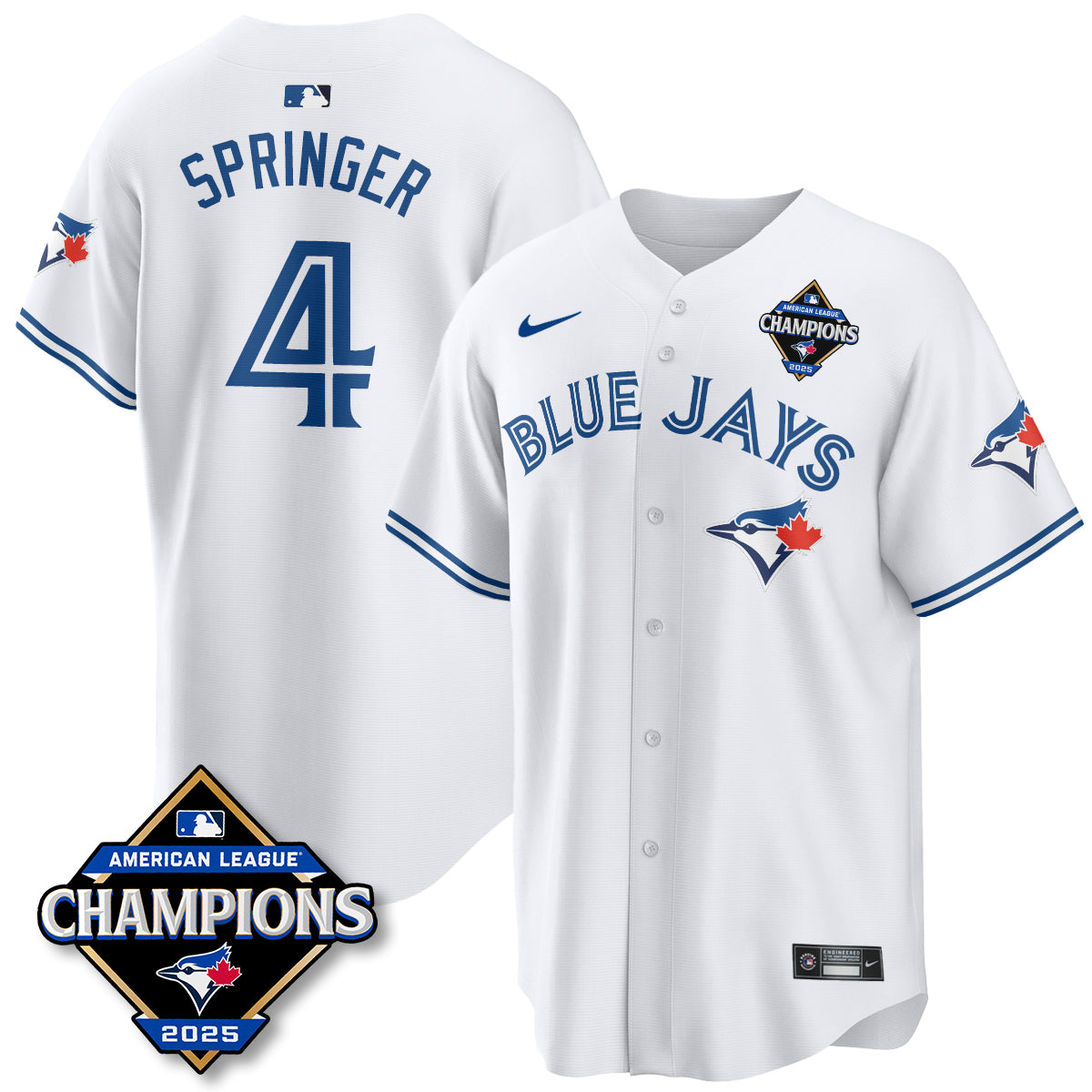 Toronto Blue Jays 2025 American League Champions Jersey - All Stitched