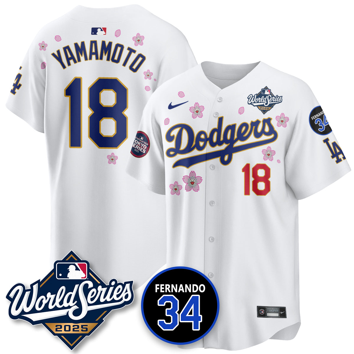 Los Angeles Dodgers Tokyo Series 2025 NL Champions Jersey - All Stitched