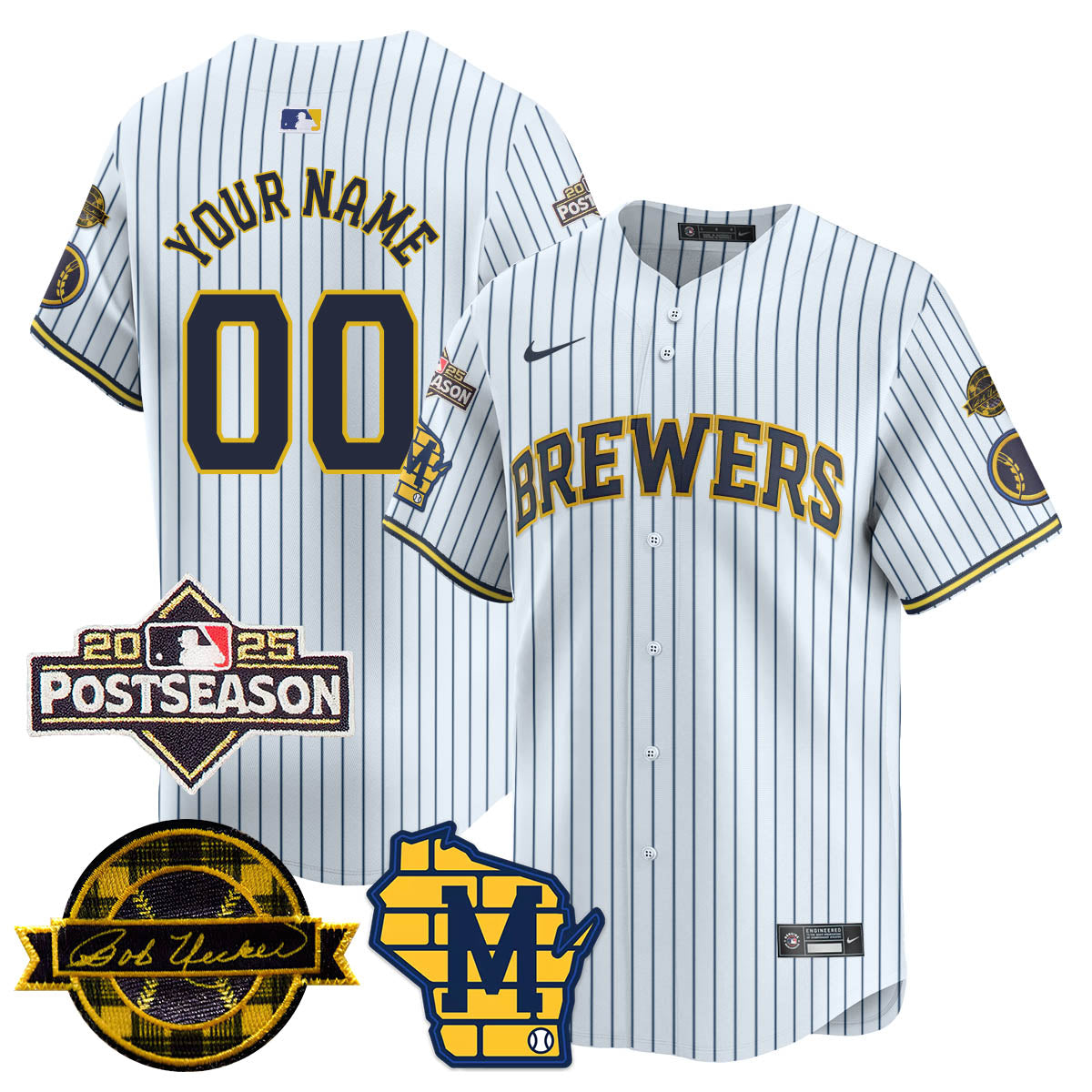 Milwaukee Brewers 2025 Postseason Jersey - All Stitched