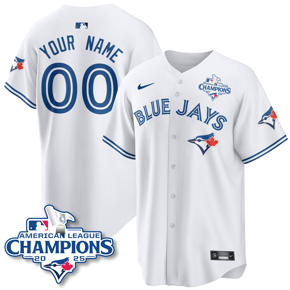 Toronto Blue Jays 2025 American League Champions Custom Jersey - All Stitched