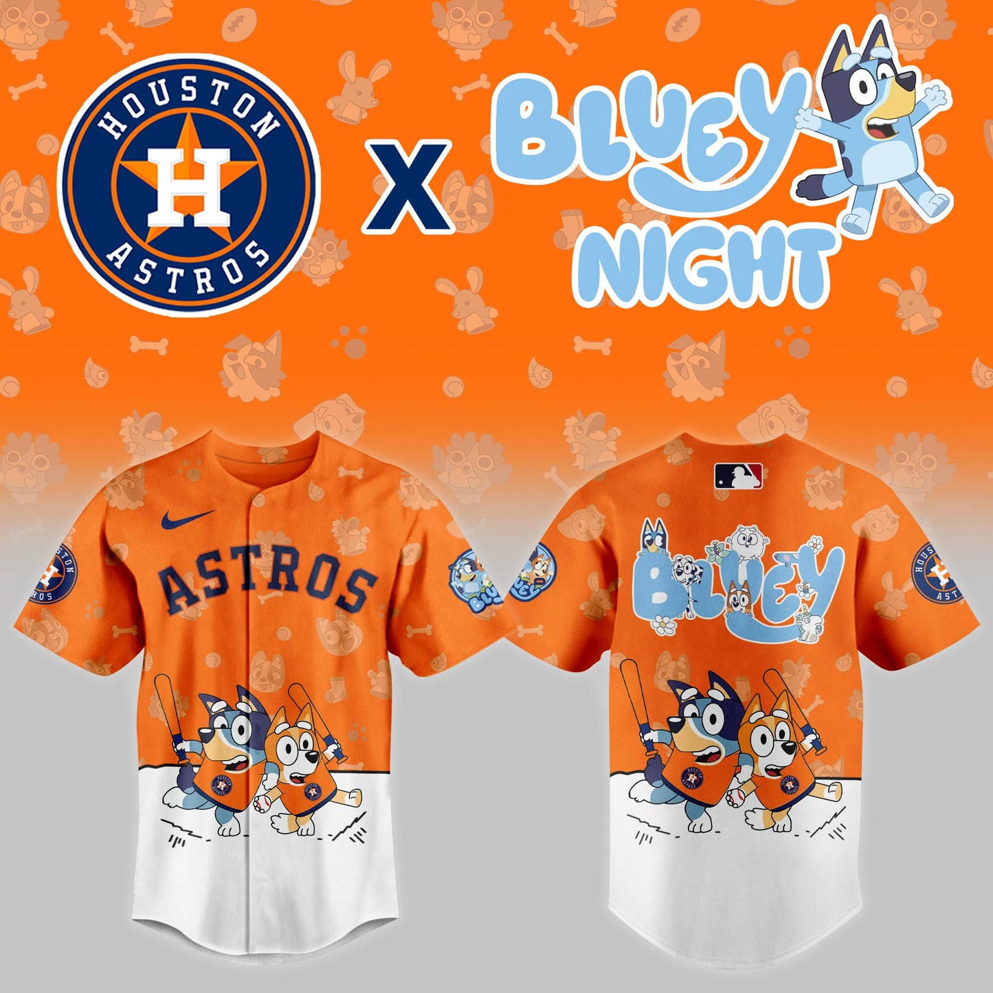 ..Houston Astros 2025 Bluey Night Limited Baseball Jersey