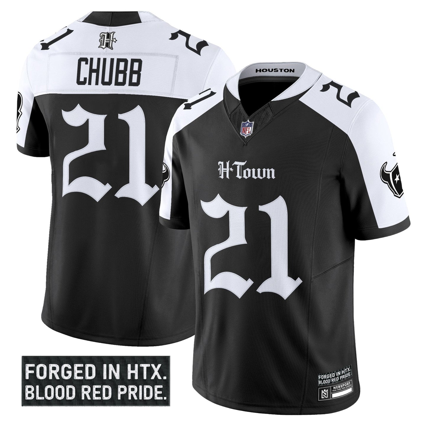 Men's Houston Texans 'Gothic Lone Star Shadows Edition' Vapor Limited Jersey - All Stitched