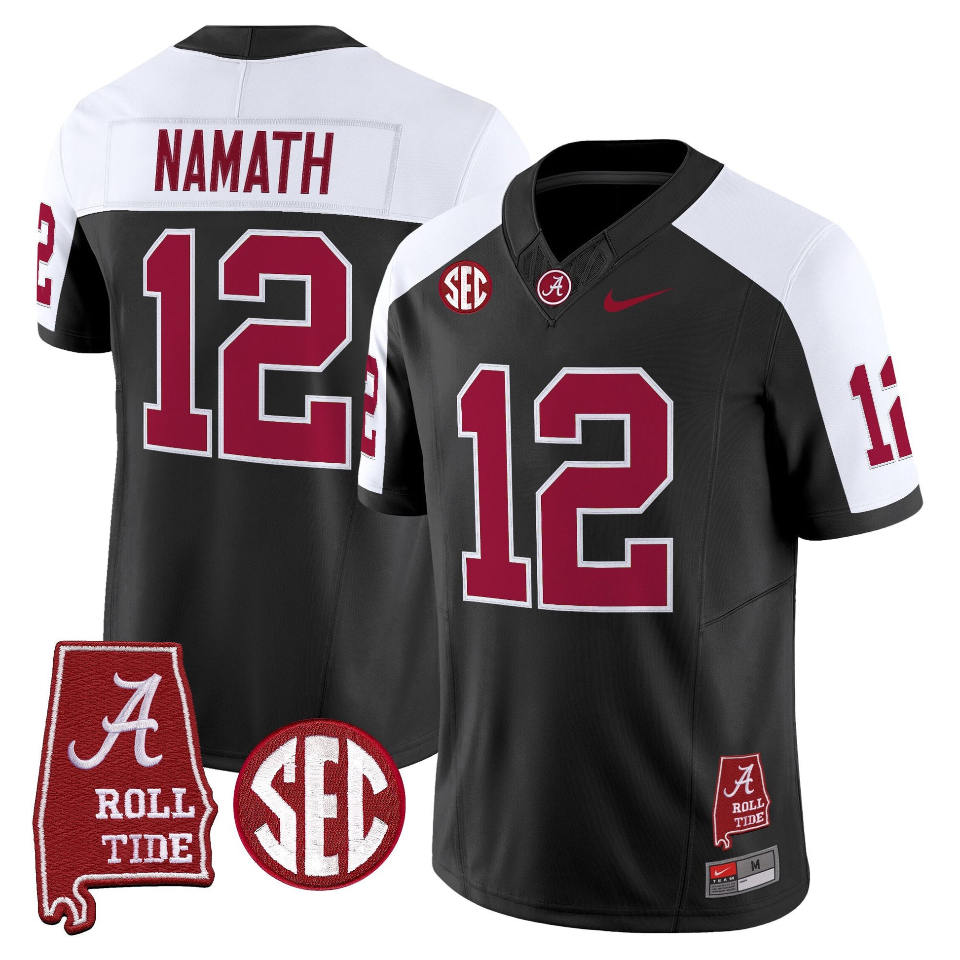 Men's Alabama Crimson Tide Throwback Vapor Limited Jersey - Alabama Map - All Stitched