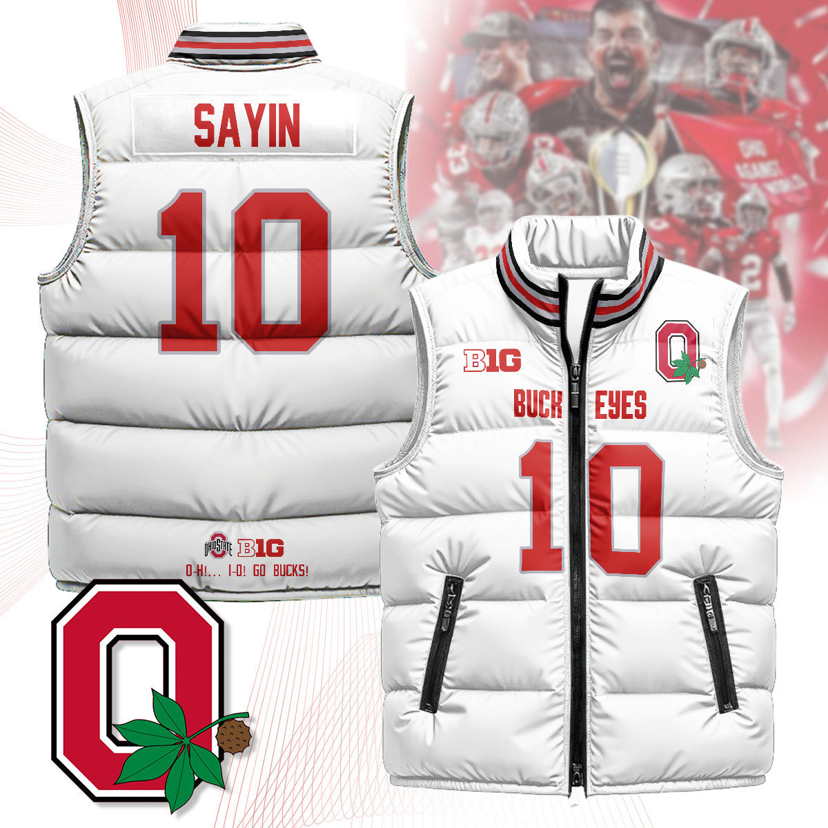 Ohio State Buckeyes Unisex Puffer Vest