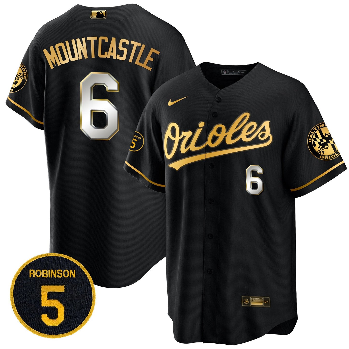 Baltimore Orioles Robinson Patch Cool Base Jersey – All Stitched