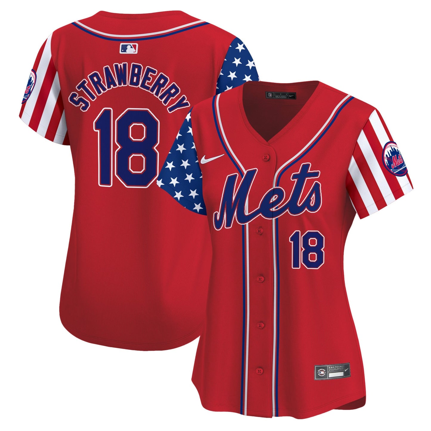 Women's Mets 2024 Independence Day Vapor Premier Limited Jersey - All Stitched