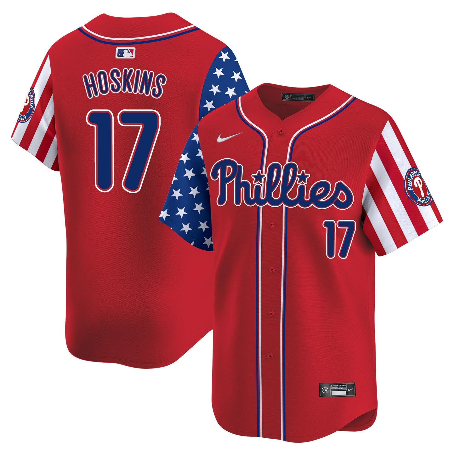 Men's Phillies 2025 Independence Day Vapor Premier Limited Jersey - All Stitched