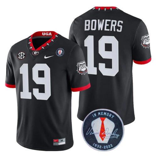 Georgia Bulldogs Players Jersey Honoring Vince Dooley Patch - All Stitched