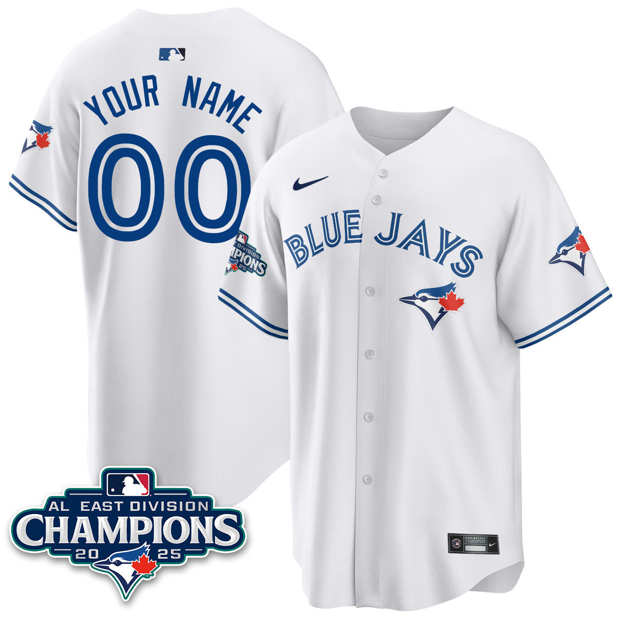 Custom Toronto Blue Jays AL East Division Champions Jersey - All Stitched
