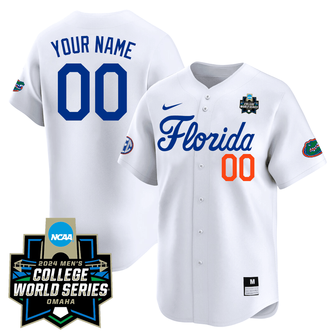 Custom Florida Gators 23/24 Jersey - 2024 College World Series Patch