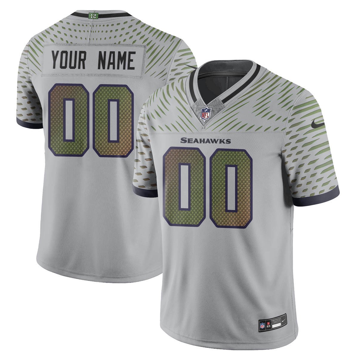 Seattle Seahawks F.U.S.E. Limited Rivalry Series Custom Jersey - All Stitched