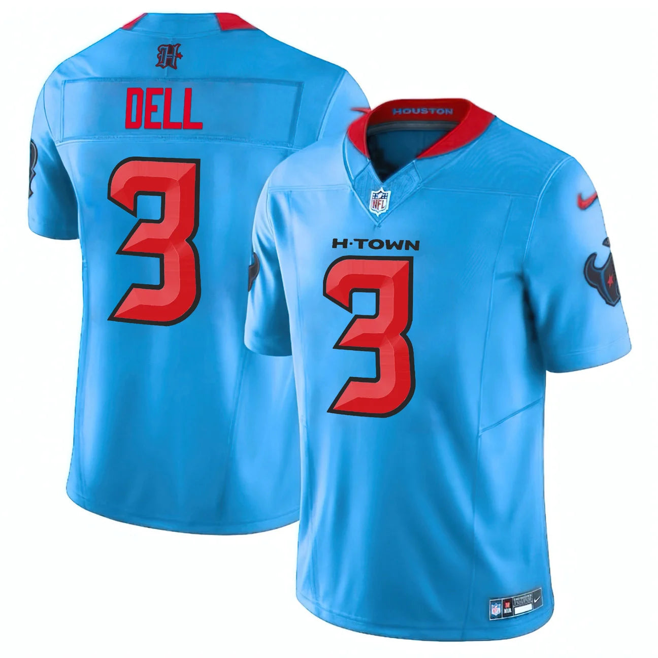 HOUSTON TEXANS 2024 VAPOR LIMITED BLUE JERSEY - ALL STITCHED