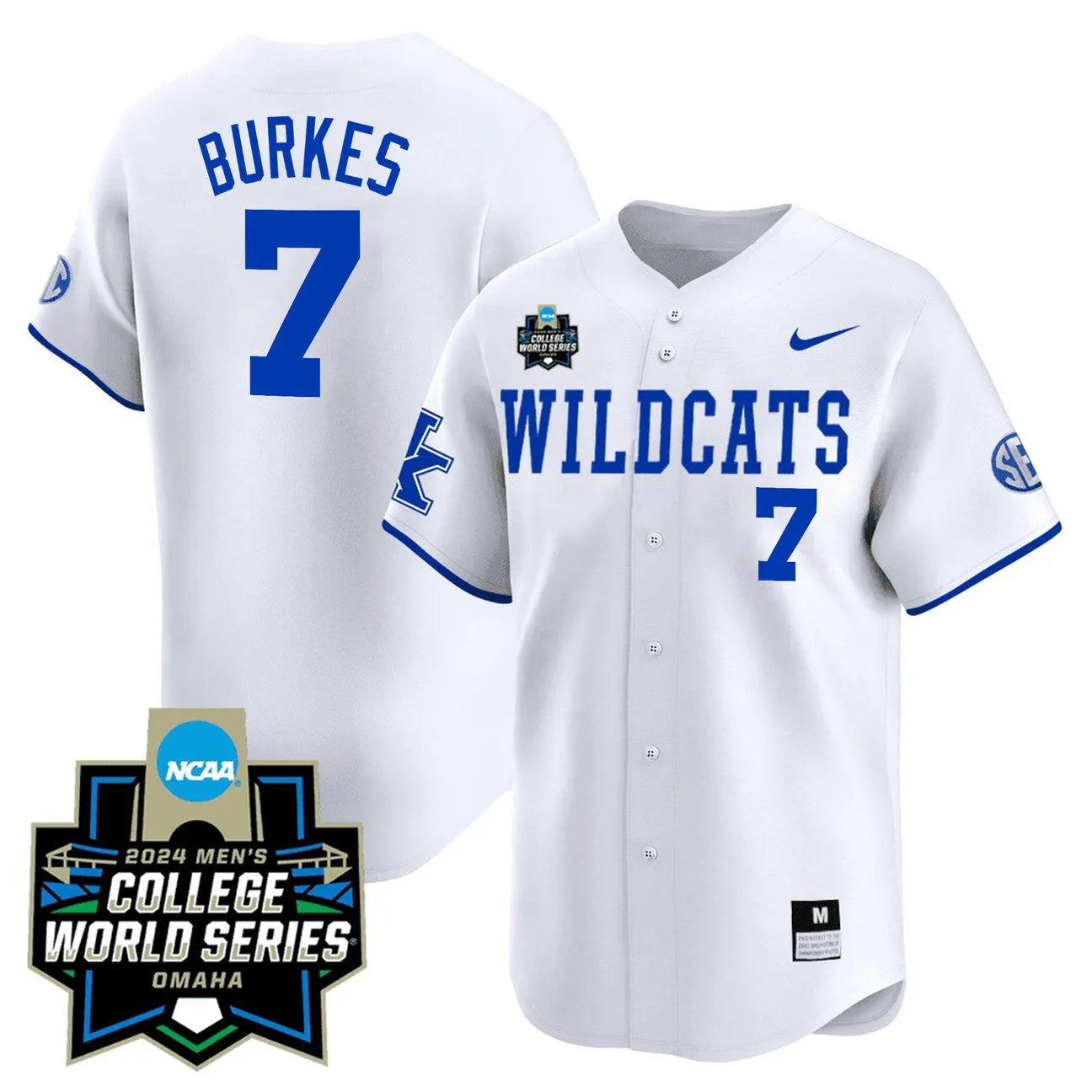 Kentucky Wildcats 23/24 Jersey - 2024 College World Series Patch