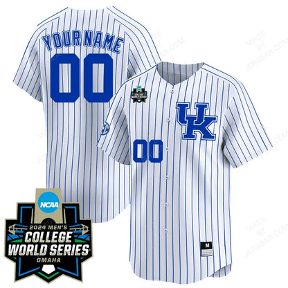 Custom Kentucky 23/24 Jersey - 2024 College World Series Patch - All Stitched