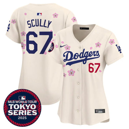 Women's Dodgers Tokyo Series 2025 Vapor Premier Limited Jersey V2 - Stitched