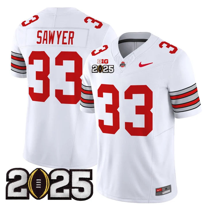OSU 'Heritage Stripe' 2025 CFP Final Patch Vapor Limited Jersey - All Stitched