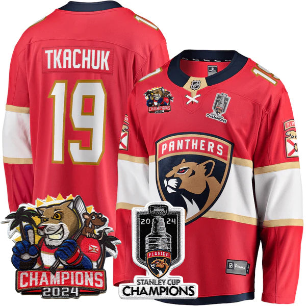 Florida Panthers 2024 Stanley Cup Champions Jersey - All Stitched