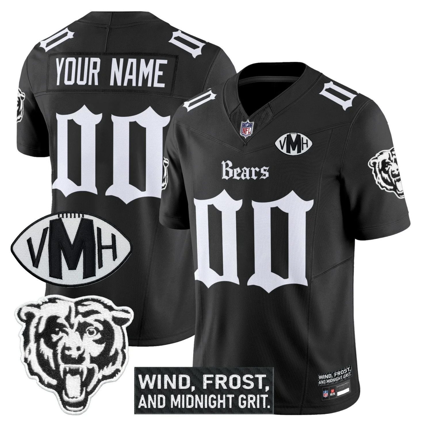 Custom CHI 'Gothic Midway Legacy' VMH Tribute Patch Vapor Limited Jersey - All Stitched