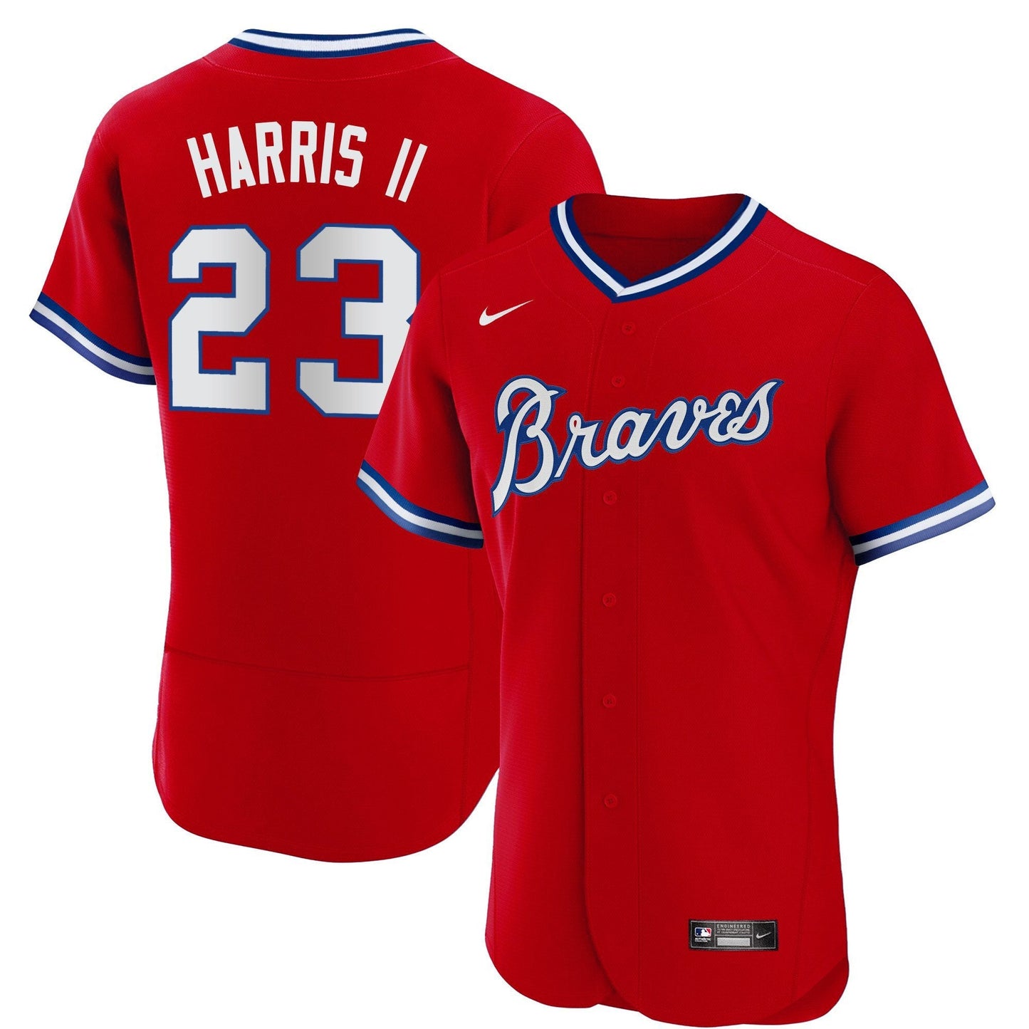 Atlanta Braves Throwback 1974 - 1982 Flex Base Jersey - All Stitched