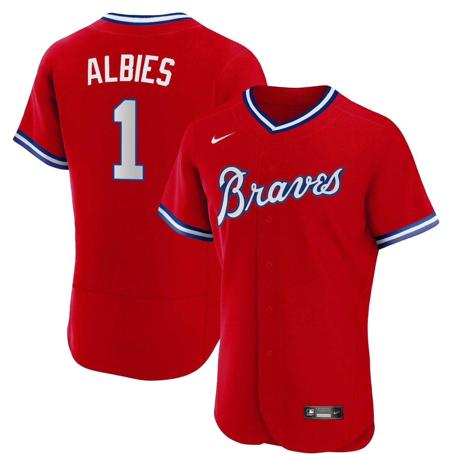 Atlanta Braves Throwback 1974 - 1982 Flex Base Jersey - All Stitched