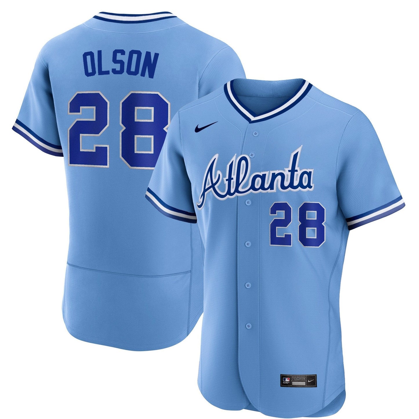 Atlanta Braves Throwback 1974 - 1982 Flex Base Jersey - All Stitched