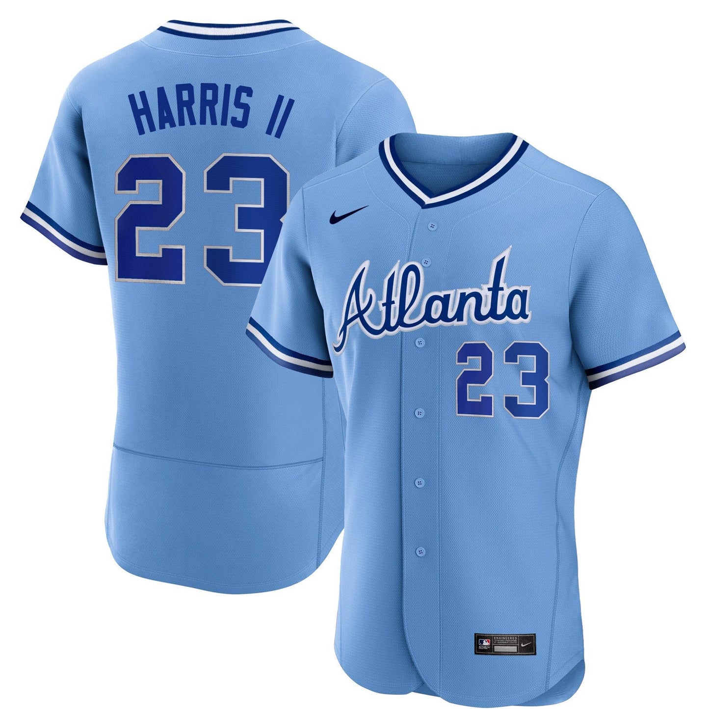 Atlanta Braves Throwback 1974 - 1982 Flex Base Jersey - All Stitched