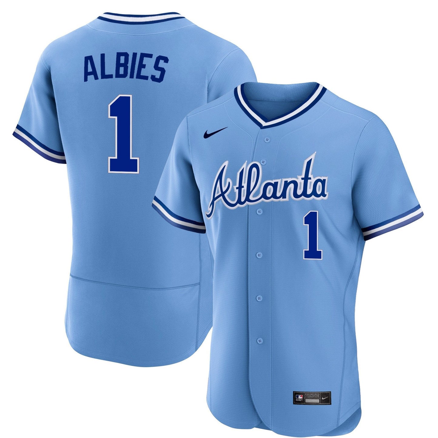 Atlanta Braves Throwback 1974 - 1982 Flex Base Jersey - All Stitched