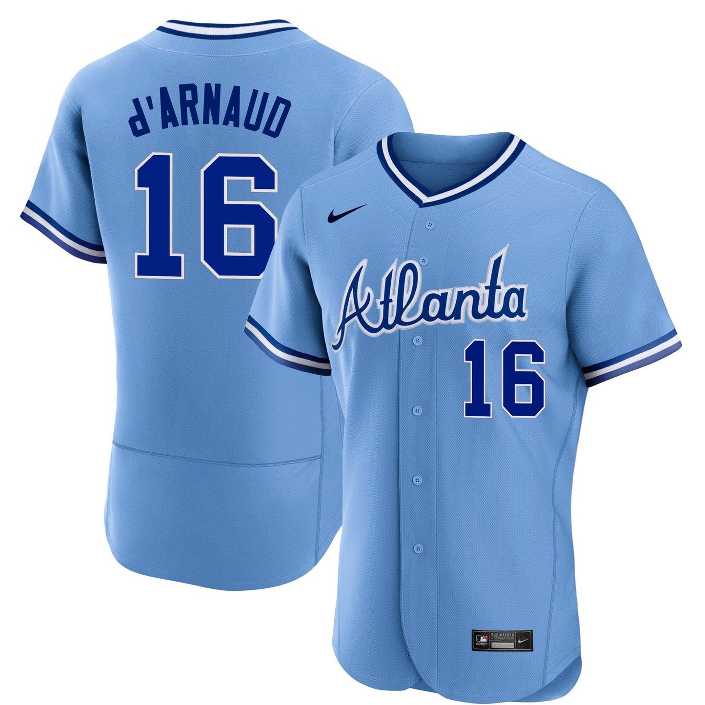 Atlanta Braves Throwback 1974 - 1982 Flex Base Jersey - All Stitched