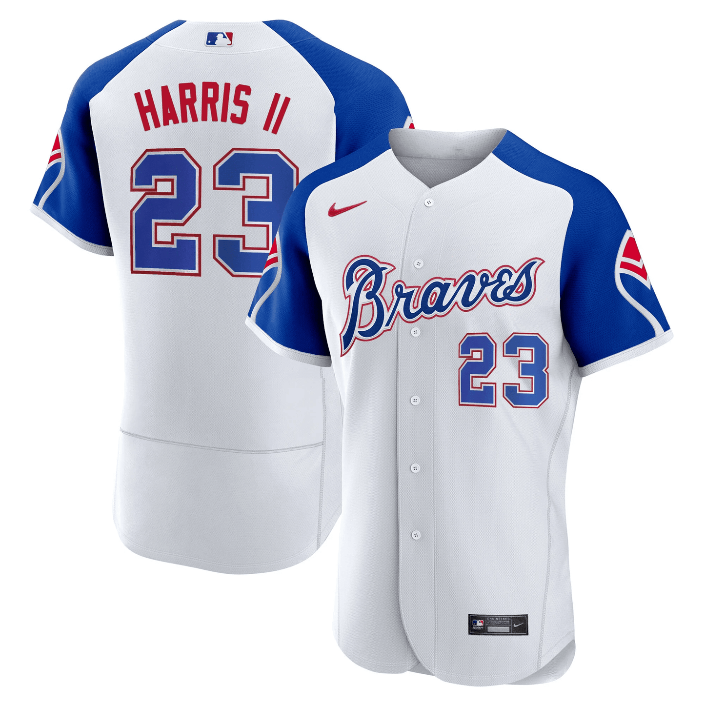 Atlanta Braves Throwback 1974 - 1982 Flex Base Jersey - All Stitched