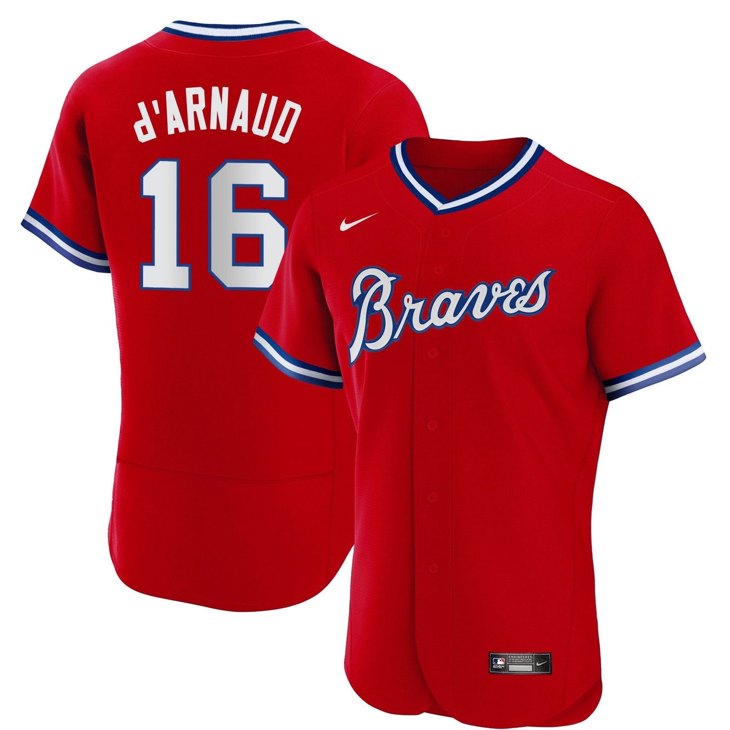 Atlanta Braves Throwback 1974 - 1982 Flex Base Jersey - All Stitched