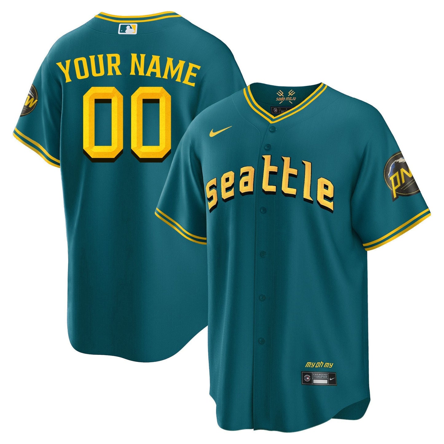 Seattle Mariners 2023 City Connect Fan Made Edition Custom Jersey - All Stitched