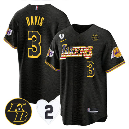 Men's Los Angeles Lakers Flag Baseball Jersey - All Stitched