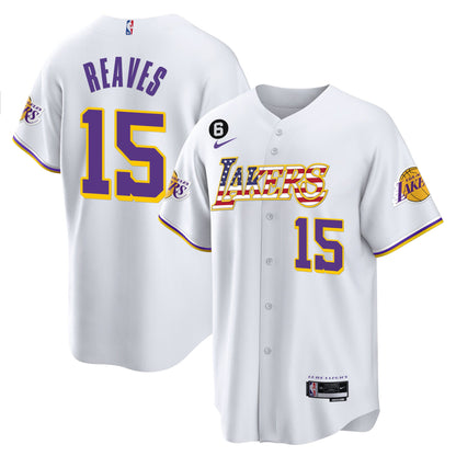 Men's Los Angeles Lakers Flag Baseball Jersey - All Stitched