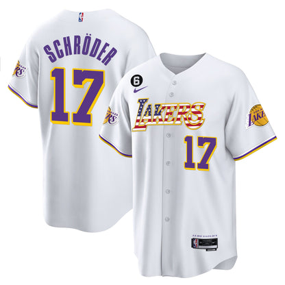 Men's Los Angeles Lakers Flag Baseball Jersey - All Stitched