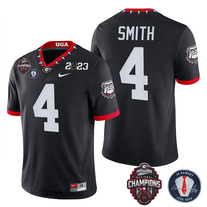 Georgia Bulldogs 2023 Champions & Vince Dooley Patch Jersey - All Stitched