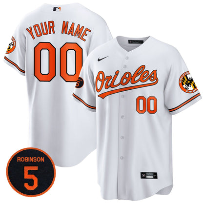 Baltimore Orioles Robinson Patch Cool Base Custom Jersey – All Stitched