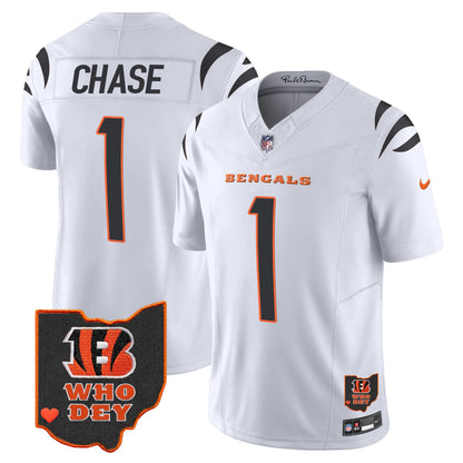 Men's Bengals Ohio Patch Vapor Limited Jersey V2 - All Stitched