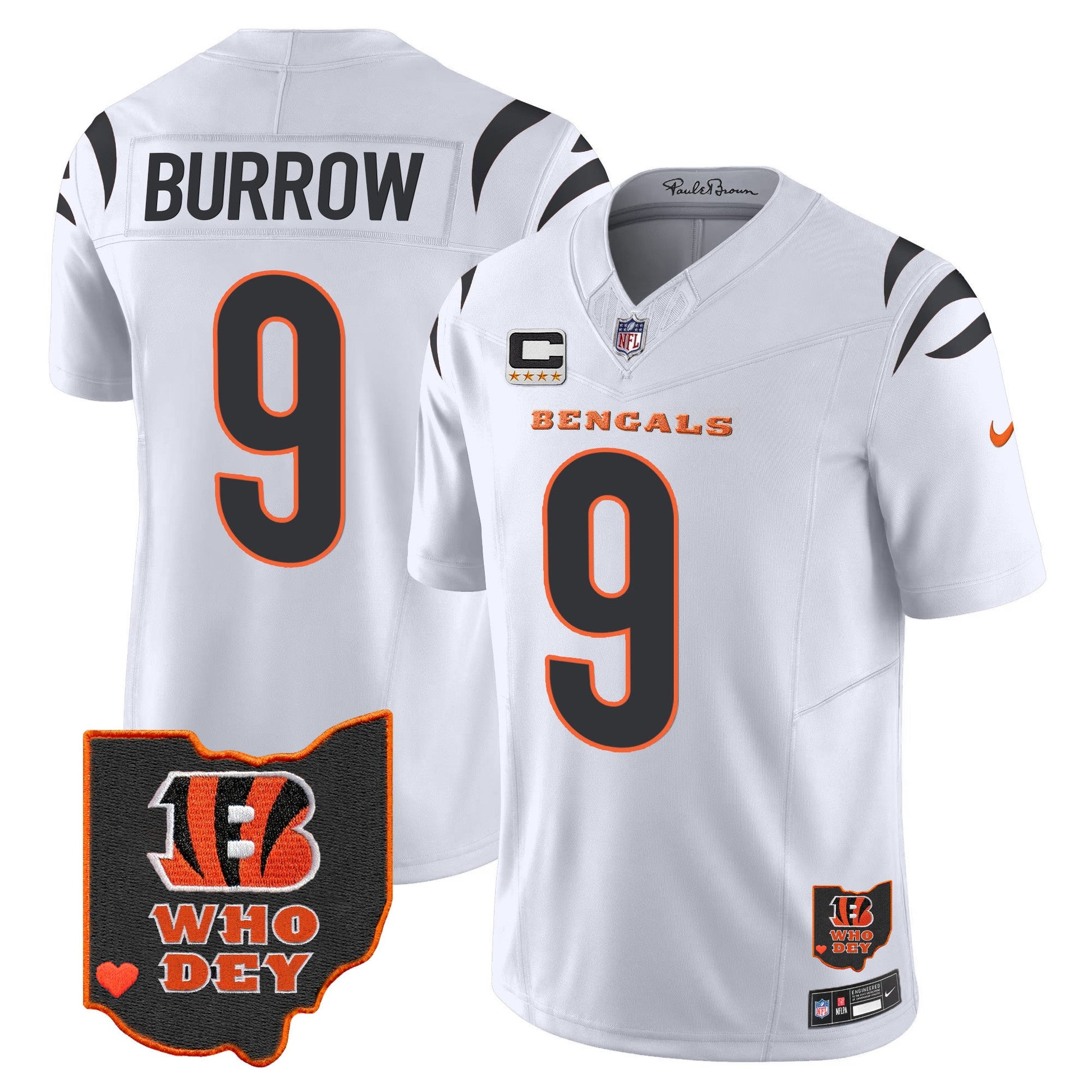 Men's Bengals Ohio Patch Vapor Limited Jersey V2 - All Stitched