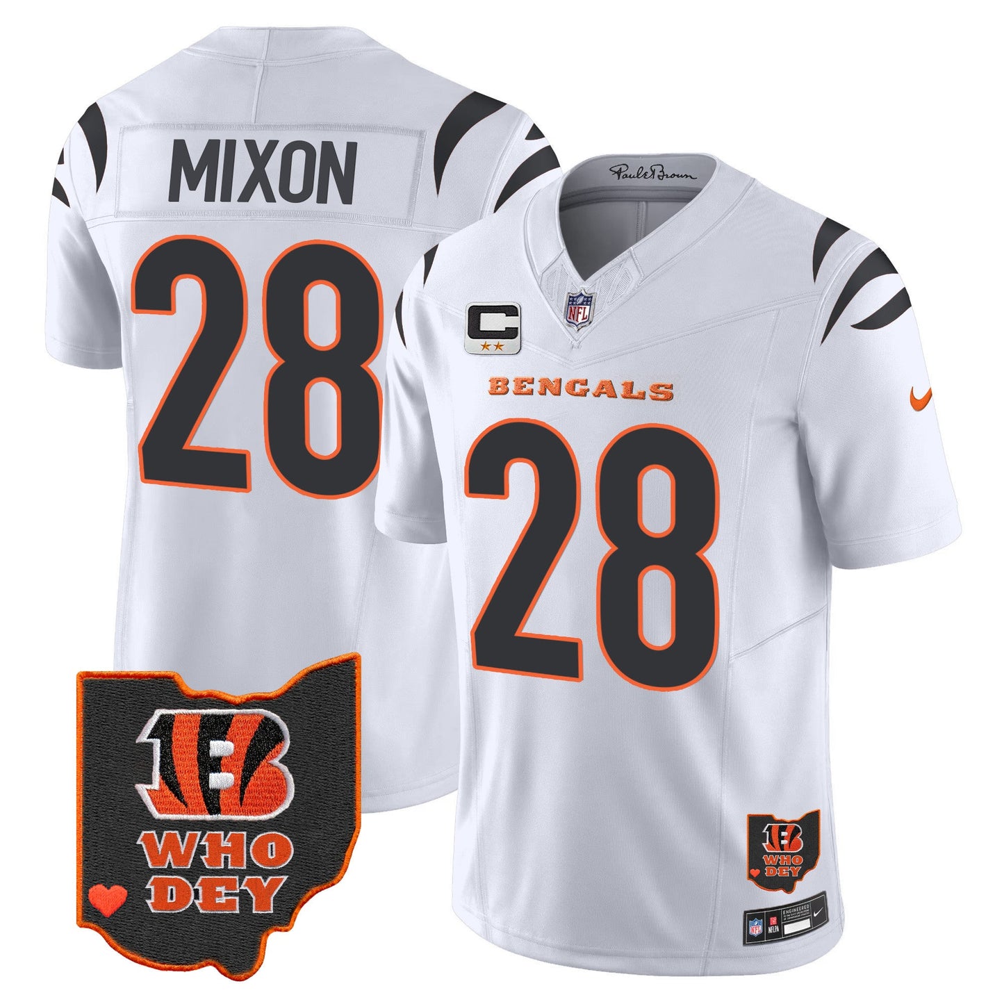 Men's Bengals Ohio Patch Vapor Limited Jersey V2 - All Stitched