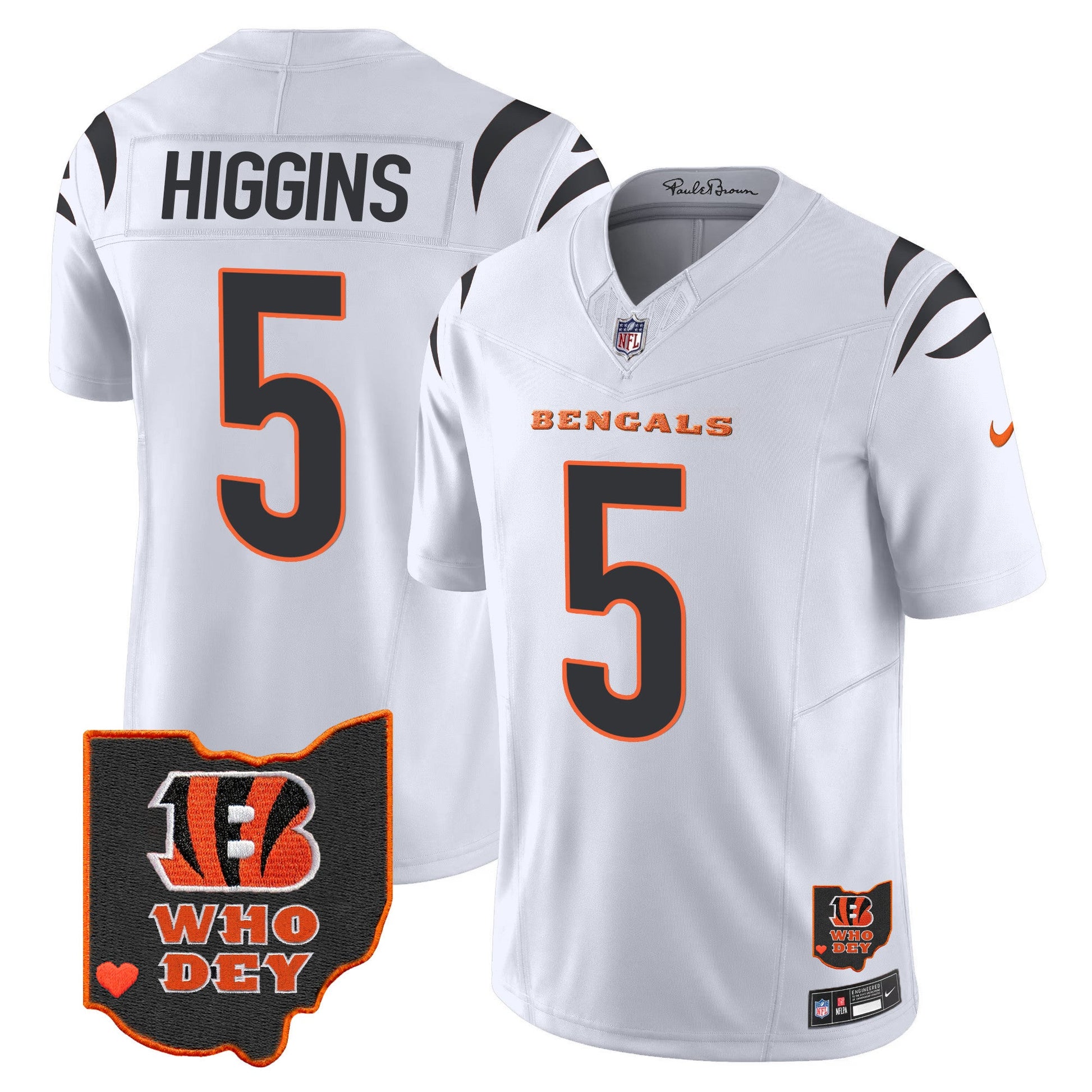 Men's Bengals Ohio Patch Vapor Limited Jersey V2 - All Stitched