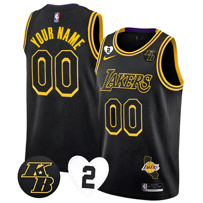 Los Angeles Lakers California Patch Custom Jersey - All Stitched