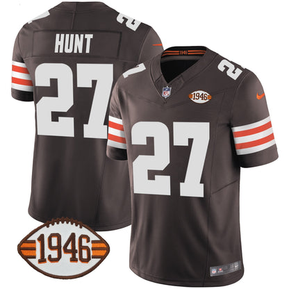 Browns 1946 75th Anniversary Patch Jersey - All Stitched