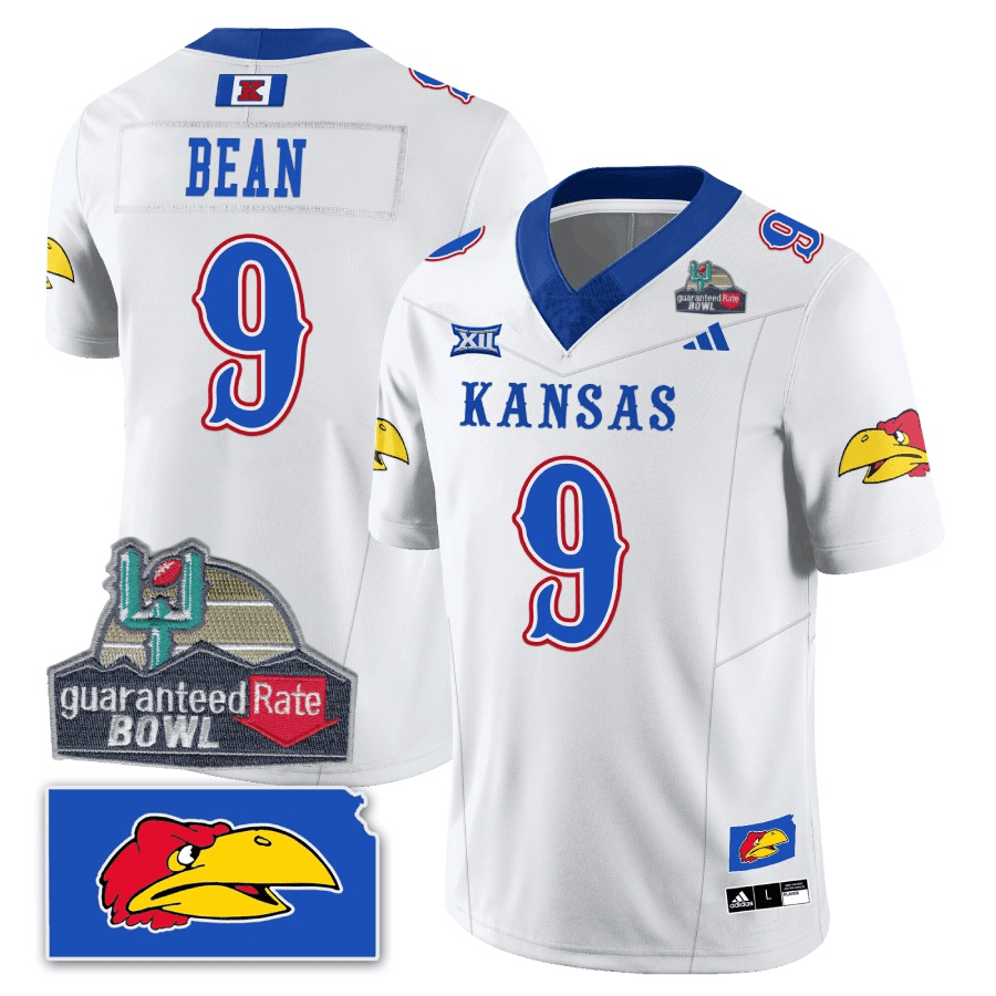 Kansas Jayhawks Blackhawk Guaranteed Rate Bowl Patch Vapor Limited Jersey - Stitched