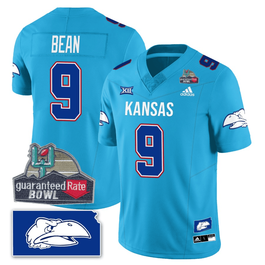 Kansas Jayhawks Blackhawk Guaranteed Rate Bowl Patch Vapor Limited Jersey - Stitched